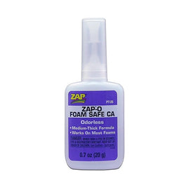 ZAP Glue - Zap-O Foam Safe CA+, 20 gram Bottle - Hobby Recreation Products
