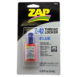 ZAP Glue - Zap Z-42 Blue Thread Locker 0.2oz Bottle - Hobby Recreation Products