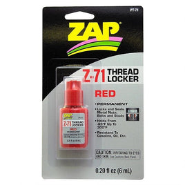 ZAP Glue - Zap Z-71 Red Thread Locker 0.2oz Bottle - Hobby Recreation Products