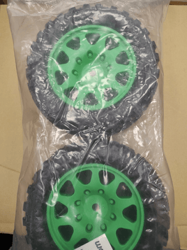 (2) Power Hobby Raptor XL Viper, Green. Open package, tires are unused. - Hobby Recreation Products