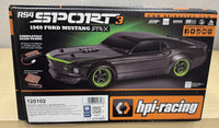 HPI RS4 Sport 3 1969 Mustang RTR-X, 1/10, 4WD, w/2.4GHz Radio- Black (120102)