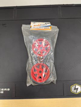 PHBPHT5102R 1/8 Gripper 54/100 Belted Mounted Tires 17mm Red Wheels Light Use