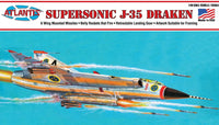 Atlantis Models - 1:48 J-35 Draken Supersonic Fighter Jet with Firing Missiles