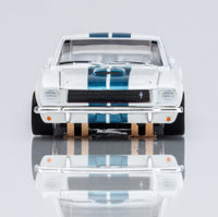 AFX Racing - 1965 Shelby Mustang GT350 White/Blue HO Slot Car Set - Hobby Recreation Products