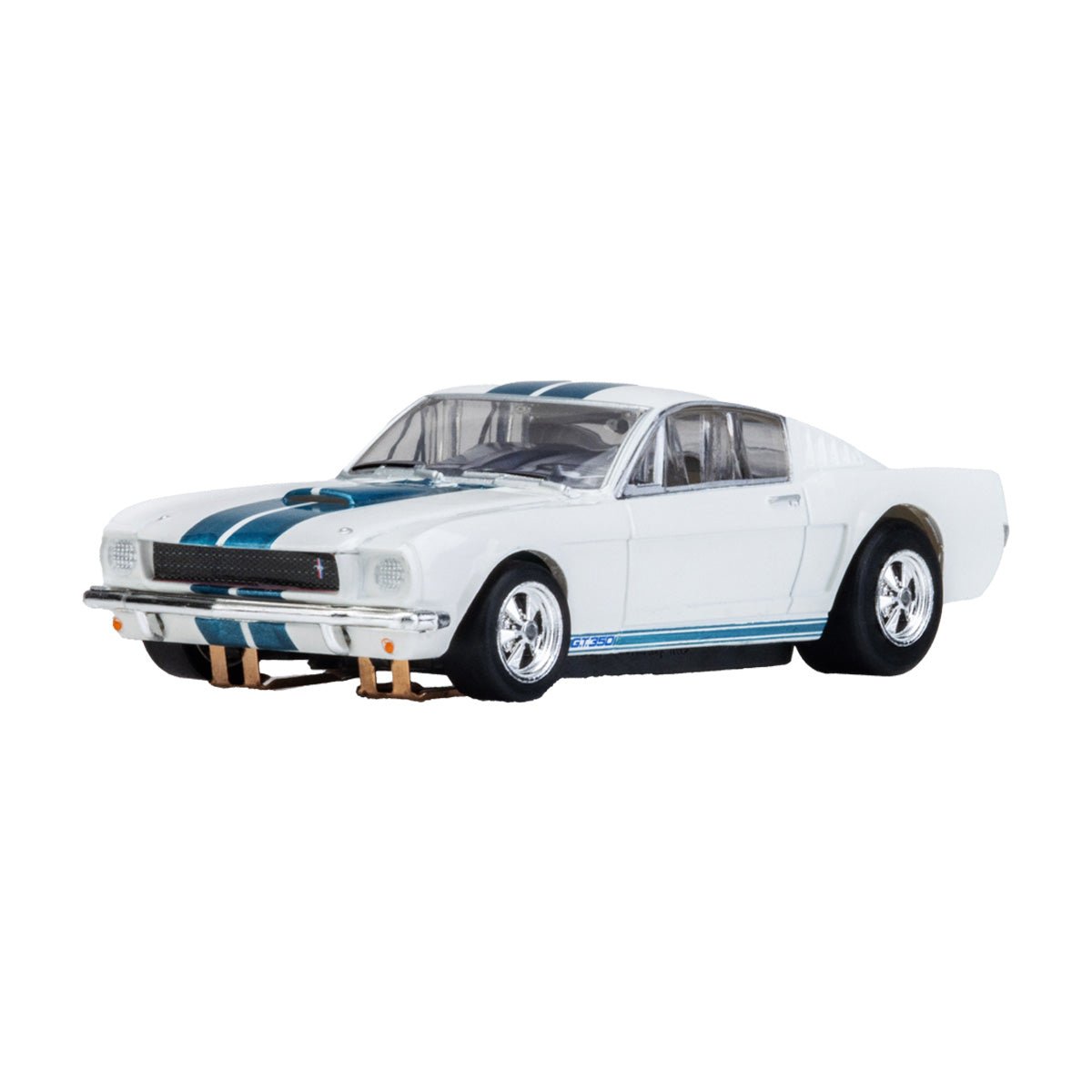 1965 Shelby Mustang GT350 White/Blue HO Slot Car Set| Hobby