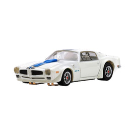 AFX Racing - 1970 Firebird TransAm, White/ Blue, HO Scale Slot Car - Hobby Recreation Products
