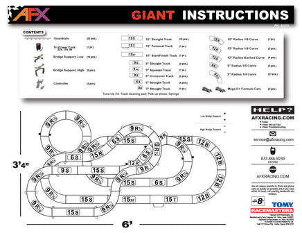 AFX Racing - Giant Raceway Set for HO Scale Slot Cars - Hobby Recreation Products