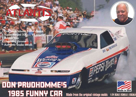 Atlantis Models - 1/24 Don Prudhomme 1985 Pontiac Challenger Trans AM Funny Car Plastic Model - Hobby Recreation Products