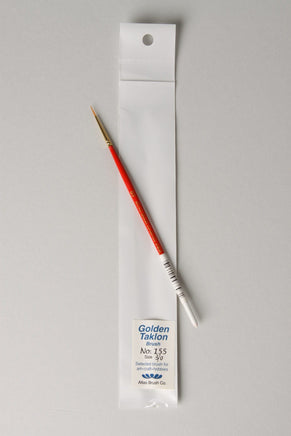 Atlas Brushes - Golden Taklon Brush, Size 3/0, 1 Brush - Hobby Recreation Products