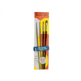 Atlas Brushes - Red Sable and Camel Hair Brushes, 4 Sizes - Hobby Recreation Products