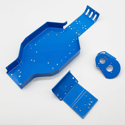 Authentic RC10 Chassis - Powdercoated in Retro Blue - Hobby Recreation Products