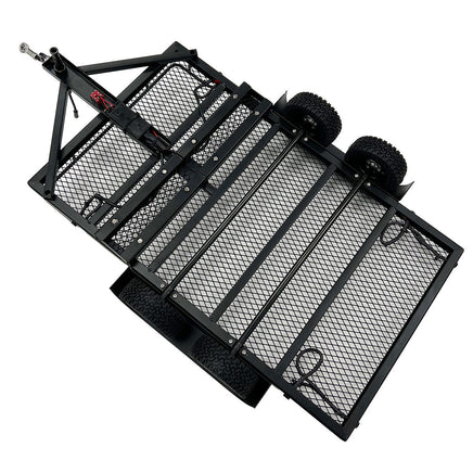Portabagagli in metallo nero per crawler 1/10 1/8 con 4 led luce bianca HimotoRa Portabagagli in metallo nero per crawler 1/10 1/8 con 4 led luce bianca HimotoRa