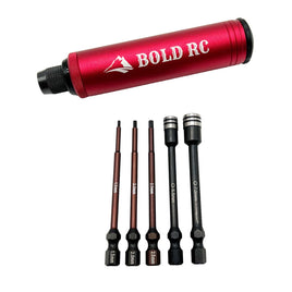 Bold R/C - Trail 1/4" Pocket Driver 5 Tip Set & Aluminum Handle - Hobby Recreation Products