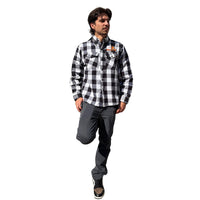 Bold R/C - Bold White/Black Flannel Shirt, Large
