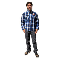 Bold R/C - Bold White/Blue Flannel Shirt, 5XL