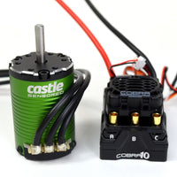 Castle Creations - Cobra 10, 6S Max, 25.2V Max, 8A Peak BEC, w/1410 - 3800KV 5mm Sensored Motor - Hobby Recreation Products