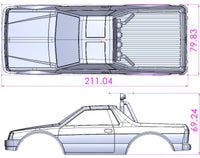 Carisma - MSA-1E 2.0 Subaru Brat Painted Body Set, Black