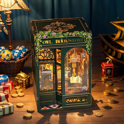 Cutebee - Owl Bookstore Book Nook - Hobby Recreation Products