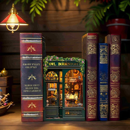 Cutebee - Owl Bookstore Book Nook - Hobby Recreation Products