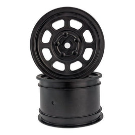 DE Racing - Speedway Buggy Wheels, for Associated B6/TLR 22/Customworks 4, Rear Black, 4pcs - Hobby Recreation Products