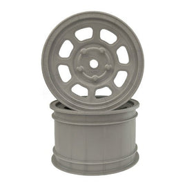 DE Racing - Speedway Buggy Wheels, for Associated B6/TLR 22/Customworks 4, Silver, 4pcs - Hobby Recreation Products