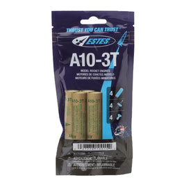 Estes Rockets - A10 - 3T Model Rocket Engines (4pk) - Hobby Recreation Products