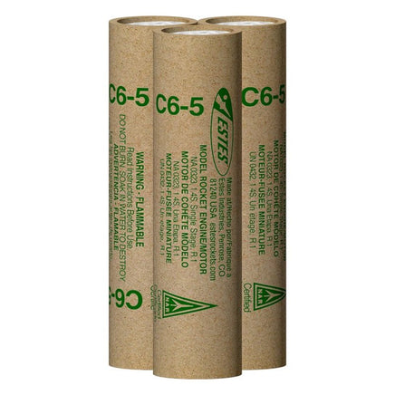 Estes Rockets - C6 - 5 Model Rocket Engine FP (Flight Pack) - Hobby Recreation Products