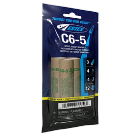 Estes Rockets - C6 - 5 Model Rocket Engine FP (Flight Pack) - Hobby Recreation Products
