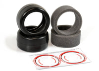 Exotek Racing - F1 1/10 Rubber Tires V2 - Front 38X (Red - Medium) - Hobby Recreation Products