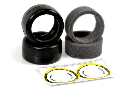 Exotek Racing - F1 1/10 Rubber Tires V2 - Front 40X (YELLOW - FIRM) - Hobby Recreation Products