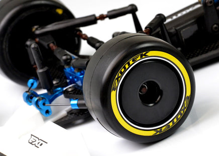 Exotek Racing - F1 1/10 Rubber Tires V2 - Front 40X (YELLOW - FIRM) - Hobby Recreation Products