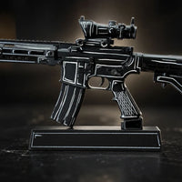 GoatGuns - AR-15 Black with White Cel Shade Diecast 1:3 Scale Model