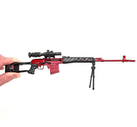 GoatGuns - 1/4 scale die cast metal Special Edition "Red Team" SVD Sniper Rifle model. - Hobby Recreation Products