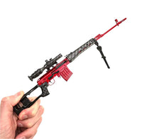 GoatGuns - 1/4 scale die cast metal Special Edition "Red Team" SVD Sniper Rifle model. - Hobby Recreation Products