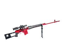 GoatGuns - 1/4 scale die cast metal Special Edition "Red Team" SVD Sniper Rifle model. - Hobby Recreation Products