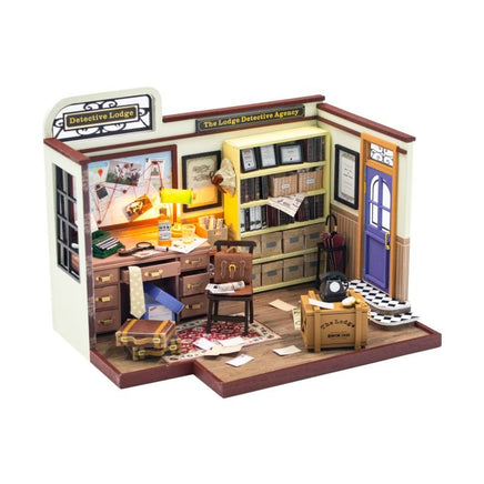 Hongda - Detective Lodge, Rocky Detective Agency, DIY Wooden Dollhouse - Hobby Recreation Products