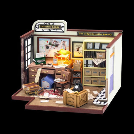 Hongda - Detective Lodge, Rocky Detective Agency, DIY Wooden Dollhouse - Hobby Recreation Products