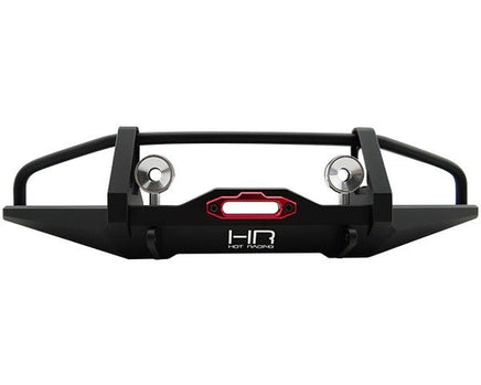Hot Racing - Aluminum Front Bumper w/ Winch Mount Light Buckets, Fairlead, for Traxxas TRX - 4 / Axial SCX10 II - Hobby Recreation Products