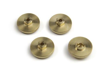 HPI Racing - 7mm Hex Hub weight Set +4mm (Brass/4pcs), Fits Venture18 - Hobby Recreation Products