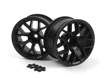 HPI Racing - RTR Wheel 26mm Black 6mm Offset, Pair, Sport 3 - Hobby Recreation Products