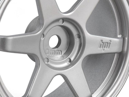 HPI Racing - TE37 Wheel 26mm Matte Chrome (0mm Offset) - Hobby Recreation Products