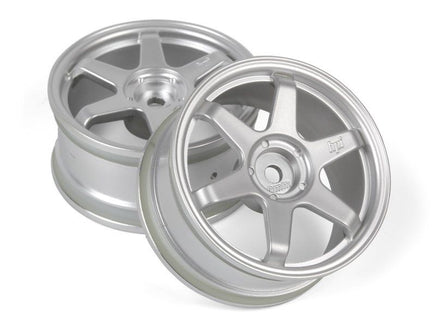 HPI Racing - TE37 Wheel 26mm Matte Chrome (0mm Offset) - Hobby Recreation Products