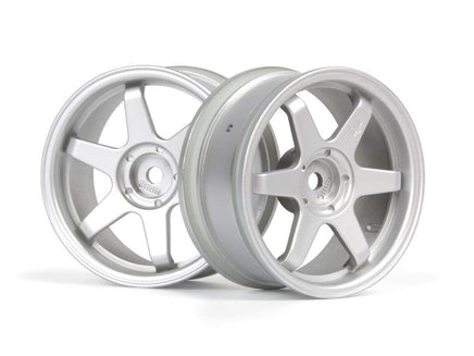 HPI Racing - TE37 Wheel 26mm Matte Chrome (3mm Offset) - Hobby Recreation Products