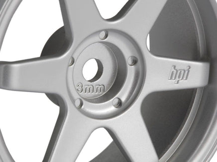 HPI Racing - TE37 Wheel 26mm Matte Chrome (3mm Offset) - Hobby Recreation Products