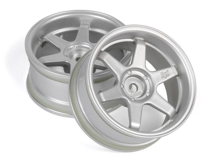 HPI Racing - TE37 Wheel 26mm Matte Chrome (6mm Offset) - Hobby Recreation Products
