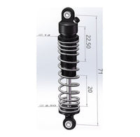 Hot Racing - Aluminum Damper Shock 71mm (2) - Grom MT