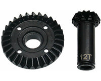Hot Racing - 30/12T Steel Helical Diff Ring/Pinion Front Gear Set, for GROM