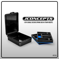 J Concepts - 1:8th Double Decker Spring Box w/Foam Inserts, Black, Fits 1:8th Off - Road Springs - Hobby Recreation Products