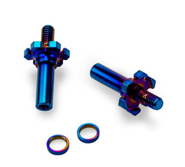J Concepts - Adjustable RC10B7 | RC10B7D Titanium Front Axle, 2pc, Burnt Blue - Hobby Recreation Products