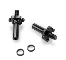 J Concepts - Adjustable RC10B7 | RC10B7D Titanium Front Axle, 2pc, Stealth Black - Hobby Recreation Products